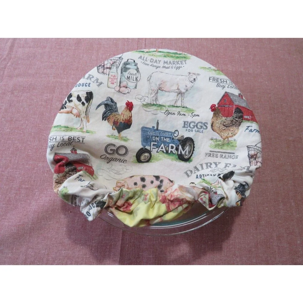 Kitchenaid Bowl Cover, Farm and Yellow With Roses Reversible Mixer Cover